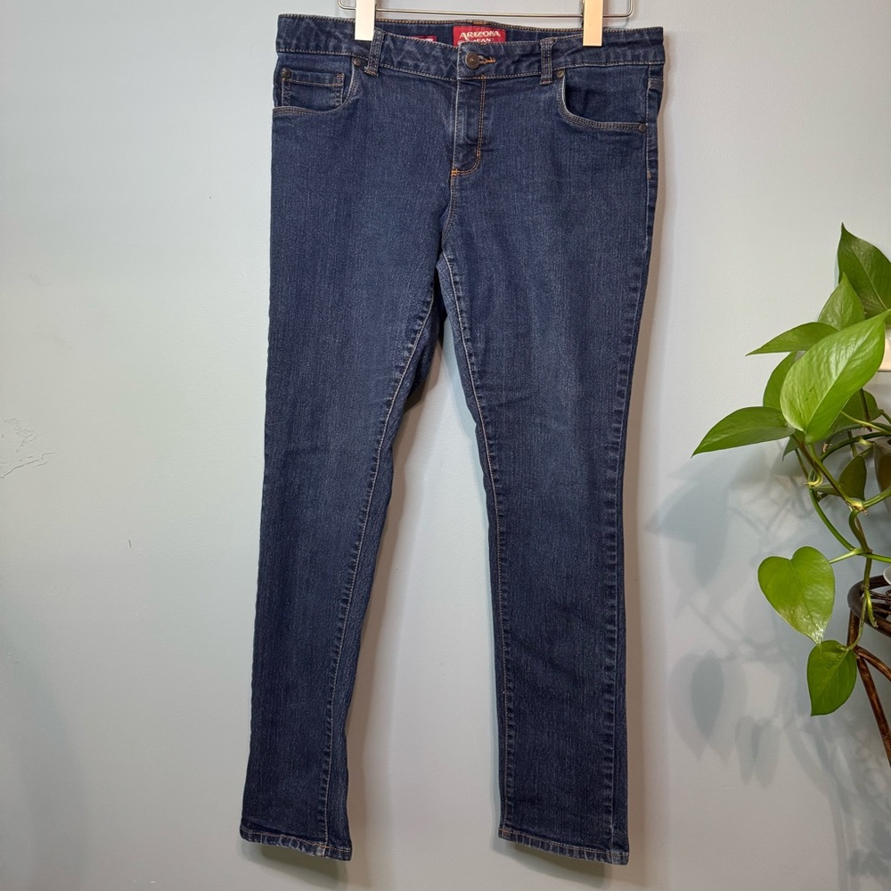 Arizona Boys Skinny Jeans Adjustable Waist Dark Wash Blue. Size 18 1/2